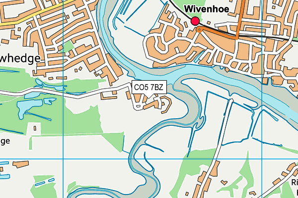 CO5 7BZ map - OS VectorMap District (Ordnance Survey)
