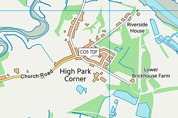 CO5 7DF map - OS VectorMap District (Ordnance Survey)