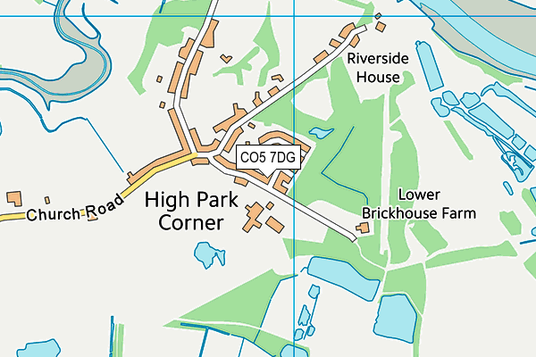 CO5 7DG map - OS VectorMap District (Ordnance Survey)