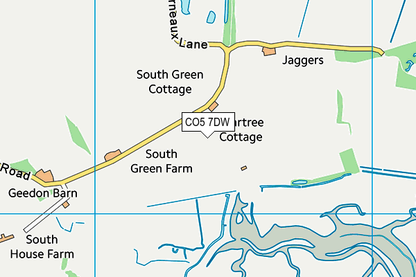 CO5 7DW map - OS VectorMap District (Ordnance Survey)