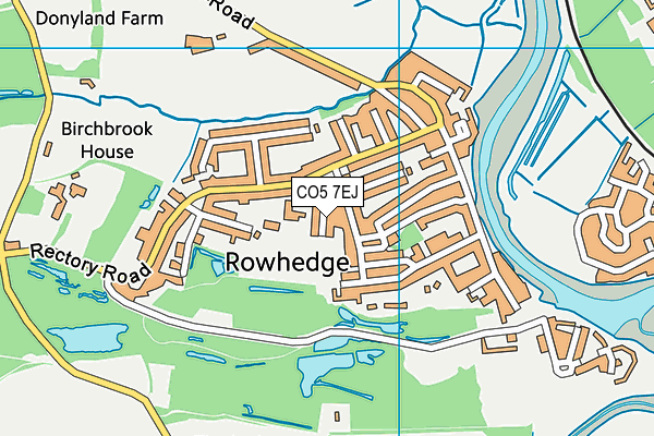 Rowhedge Recreation Ground map (CO5 7EJ) - OS VectorMap District (Ordnance Survey)