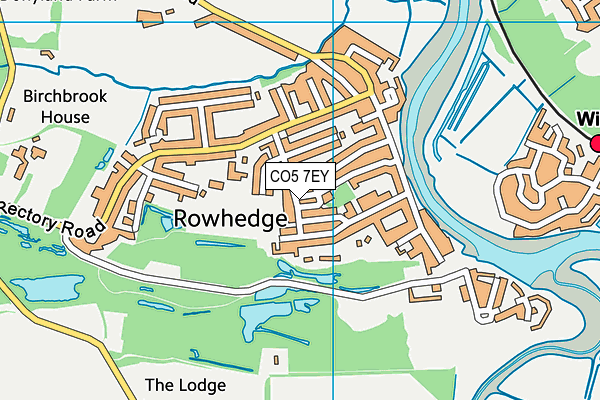 CO5 7EY map - OS VectorMap District (Ordnance Survey)