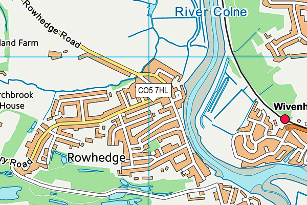 CO5 7HL map - OS VectorMap District (Ordnance Survey)