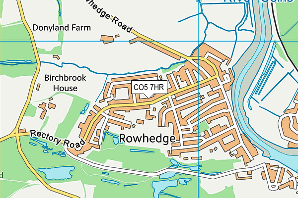 Rowhedge Village Hall map (CO5 7HR) - OS VectorMap District (Ordnance Survey)