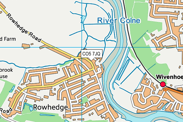 CO5 7JQ map - OS VectorMap District (Ordnance Survey)