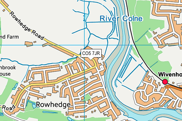 CO5 7JR map - OS VectorMap District (Ordnance Survey)