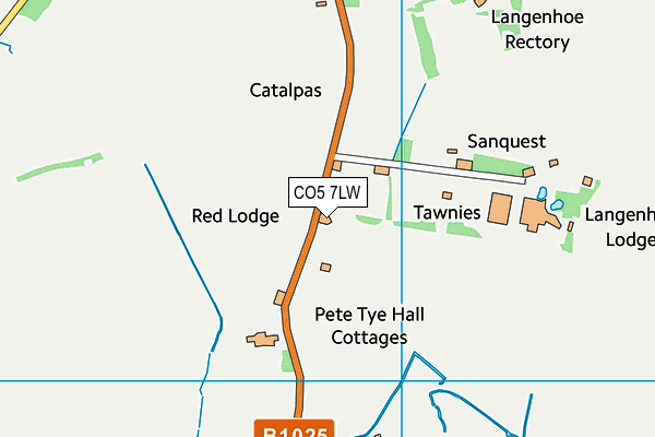 CO5 7LW map - OS VectorMap District (Ordnance Survey)