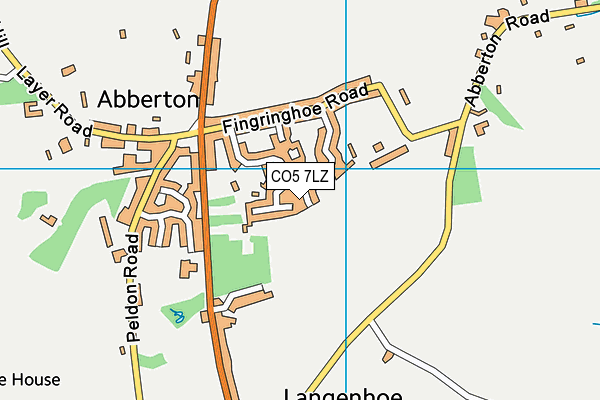 CO5 7LZ map - OS VectorMap District (Ordnance Survey)