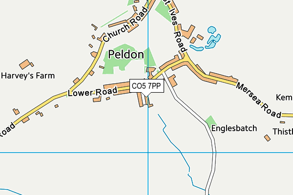 CO5 7PP map - OS VectorMap District (Ordnance Survey)