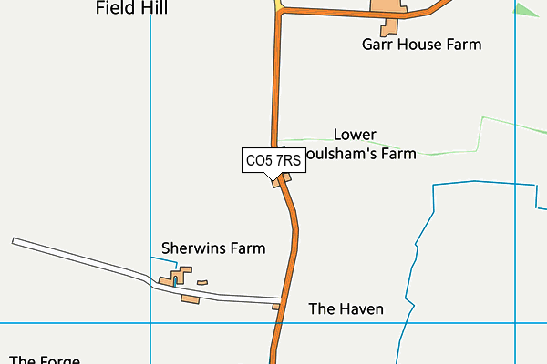 CO5 7RS map - OS VectorMap District (Ordnance Survey)