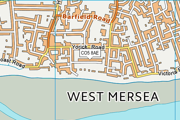 CO5 8AE map - OS VectorMap District (Ordnance Survey)