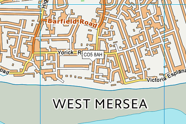 CO5 8AH map - OS VectorMap District (Ordnance Survey)