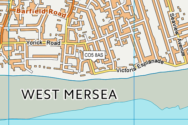 CO5 8AS map - OS VectorMap District (Ordnance Survey)