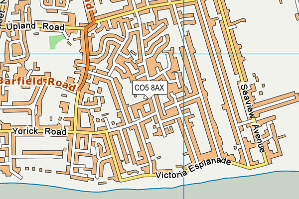 CO5 8AX map - OS VectorMap District (Ordnance Survey)