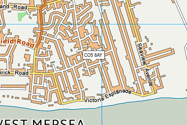 CO5 8AY map - OS VectorMap District (Ordnance Survey)