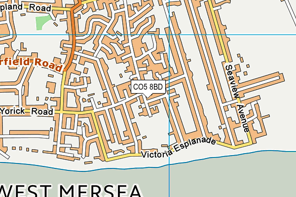 CO5 8BD map - OS VectorMap District (Ordnance Survey)