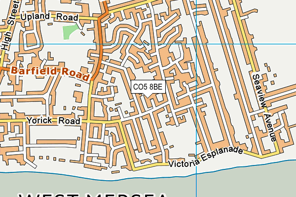 CO5 8BE map - OS VectorMap District (Ordnance Survey)