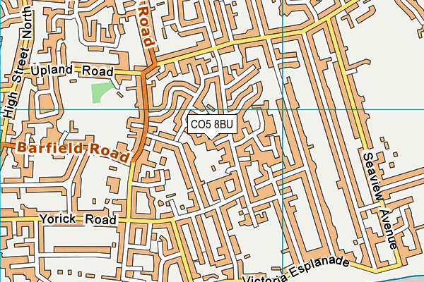 CO5 8BU map - OS VectorMap District (Ordnance Survey)