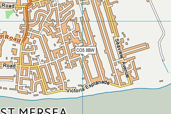 CO5 8BW map - OS VectorMap District (Ordnance Survey)