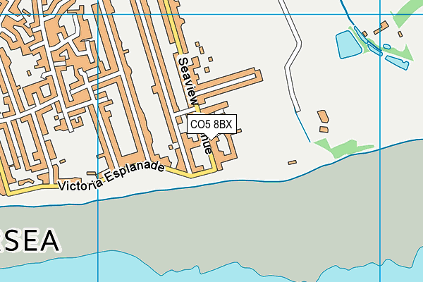 CO5 8BX map - OS VectorMap District (Ordnance Survey)