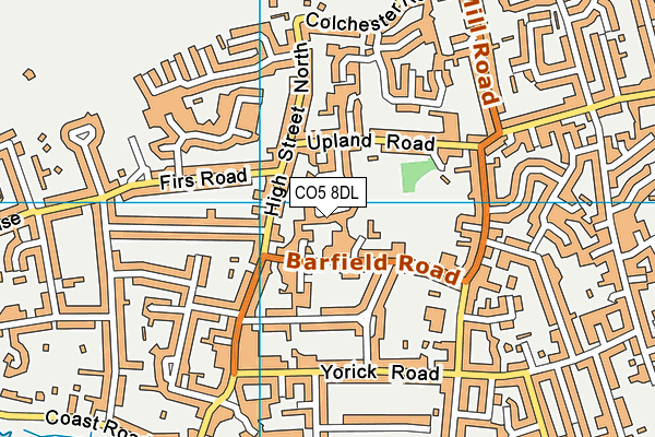 CO5 8DL map - OS VectorMap District (Ordnance Survey)