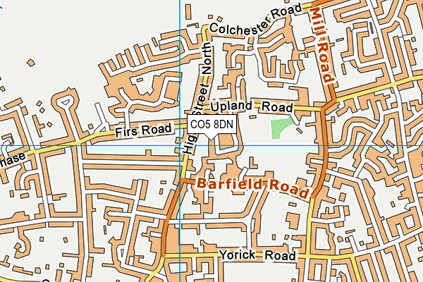 CO5 8DN map - OS VectorMap District (Ordnance Survey)