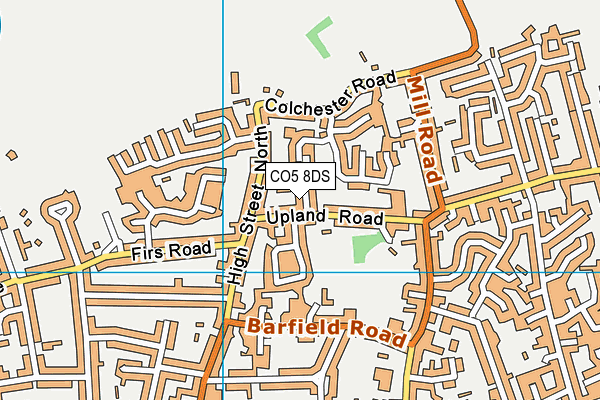 CO5 8DS map - OS VectorMap District (Ordnance Survey)