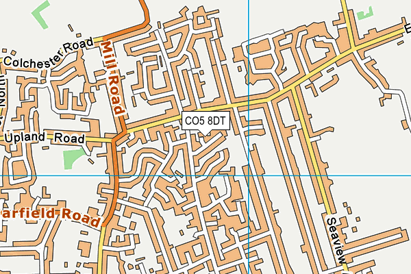 CO5 8DT map - OS VectorMap District (Ordnance Survey)