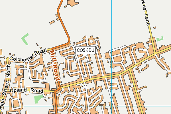 CO5 8DU map - OS VectorMap District (Ordnance Survey)