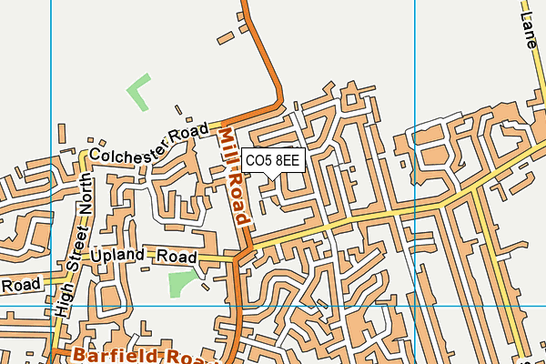 CO5 8EE map - OS VectorMap District (Ordnance Survey)