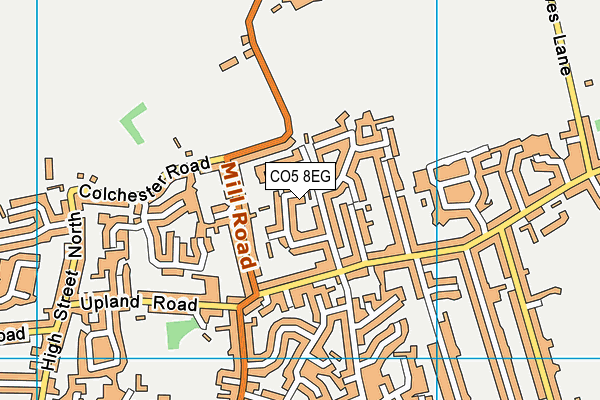 CO5 8EG map - OS VectorMap District (Ordnance Survey)