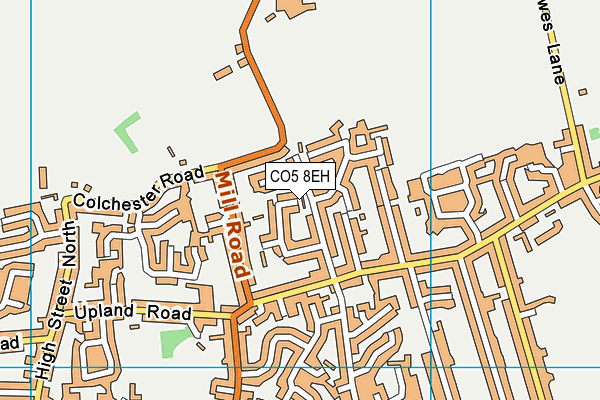 CO5 8EH map - OS VectorMap District (Ordnance Survey)