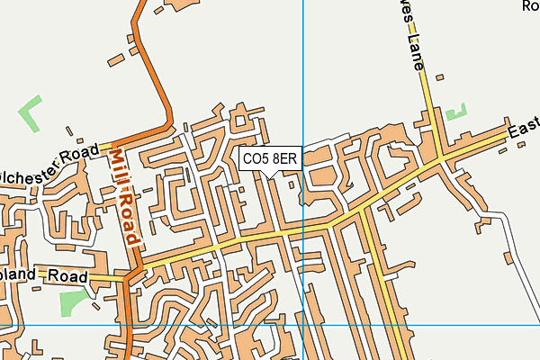 CO5 8ER map - OS VectorMap District (Ordnance Survey)