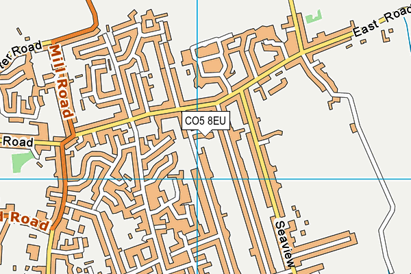 CO5 8EU map - OS VectorMap District (Ordnance Survey)