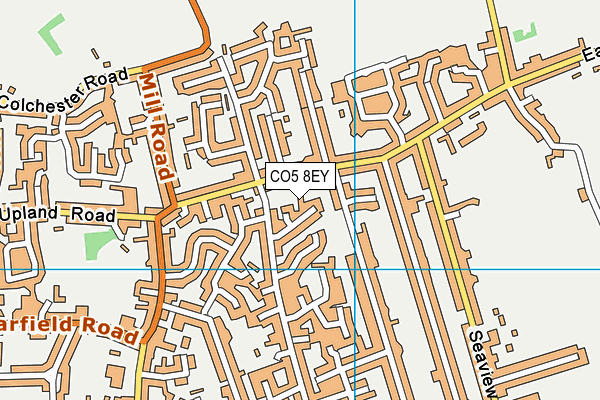 CO5 8EY map - OS VectorMap District (Ordnance Survey)