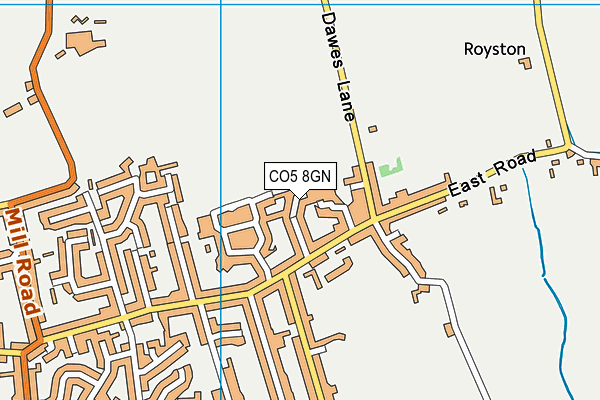 CO5 8GN map - OS VectorMap District (Ordnance Survey)