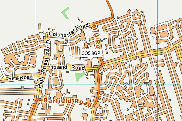 CO5 8GP map - OS VectorMap District (Ordnance Survey)