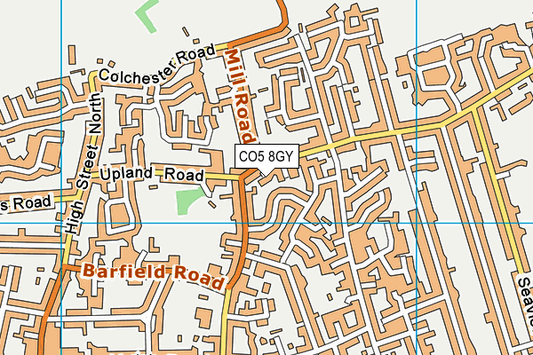 CO5 8GY map - OS VectorMap District (Ordnance Survey)