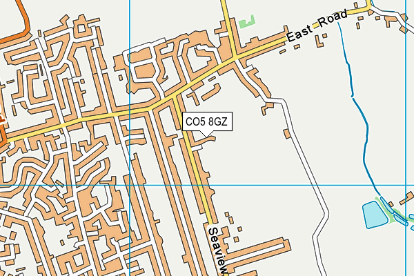 CO5 8GZ map - OS VectorMap District (Ordnance Survey)