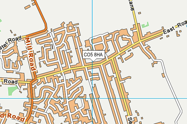 CO5 8HA map - OS VectorMap District (Ordnance Survey)