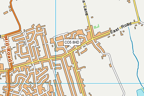 CO5 8HD map - OS VectorMap District (Ordnance Survey)