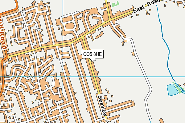 CO5 8HE map - OS VectorMap District (Ordnance Survey)