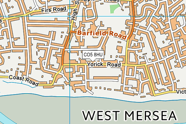 CO5 8HU map - OS VectorMap District (Ordnance Survey)