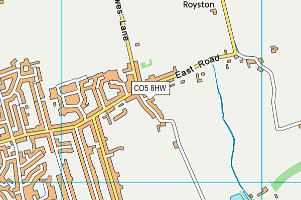 CO5 8HW map - OS VectorMap District (Ordnance Survey)