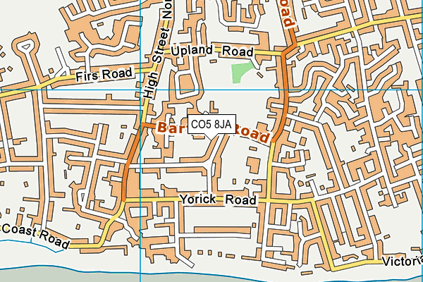 CO5 8JA map - OS VectorMap District (Ordnance Survey)