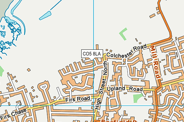 CO5 8LA map - OS VectorMap District (Ordnance Survey)