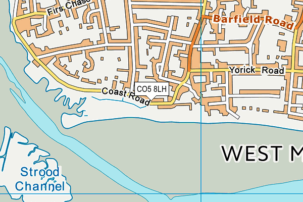 CO5 8LH map - OS VectorMap District (Ordnance Survey)