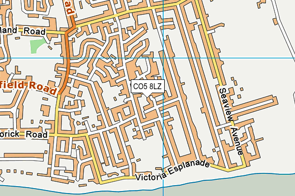 CO5 8LZ map - OS VectorMap District (Ordnance Survey)