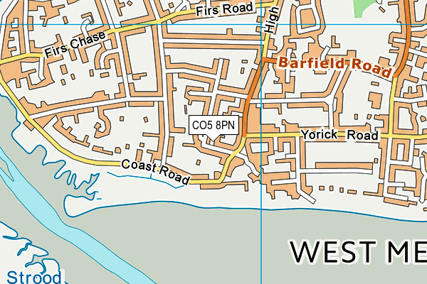 CO5 8PN map - OS VectorMap District (Ordnance Survey)