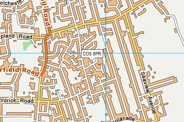 CO5 8PR map - OS VectorMap District (Ordnance Survey)